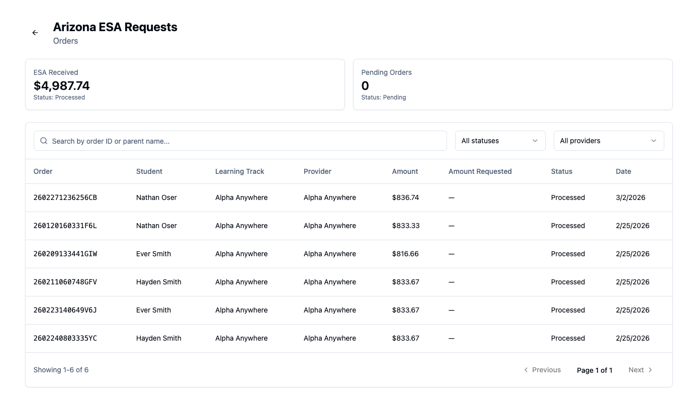 Admin ESA management and New Hampshire automation