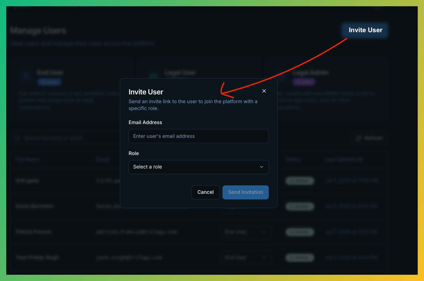 User Invitation System