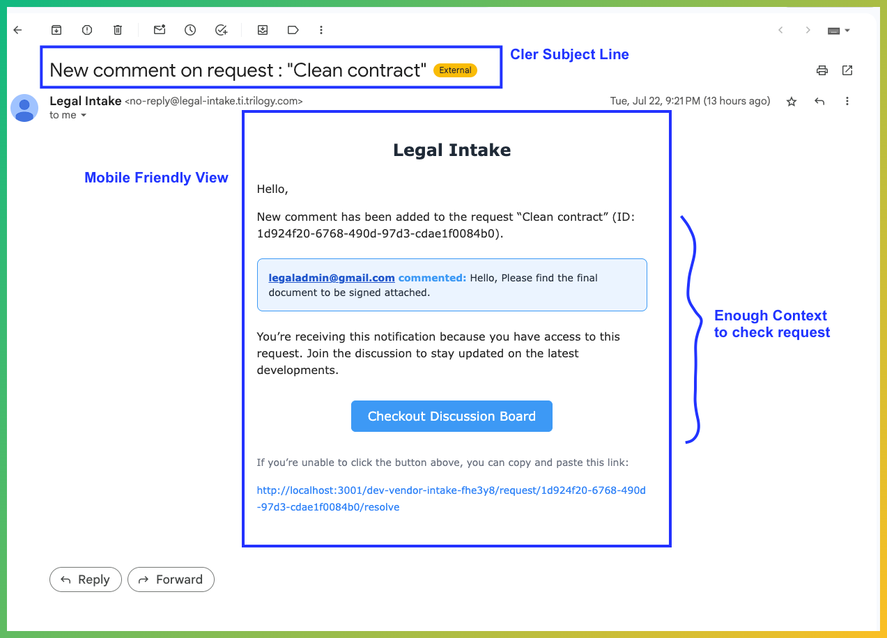 Better Email Notifications