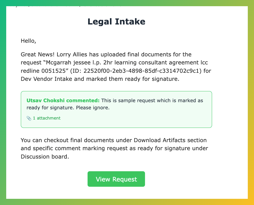 Enhanced Signature Workflow