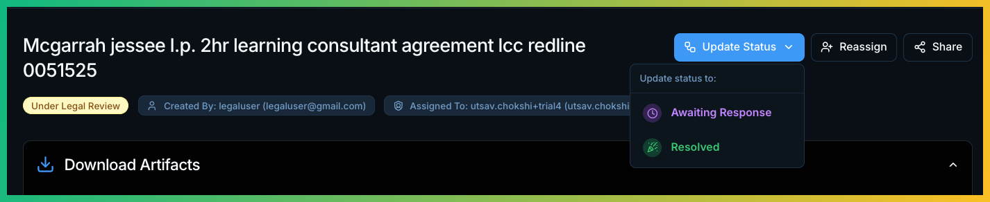 Enhanced Status Tracking