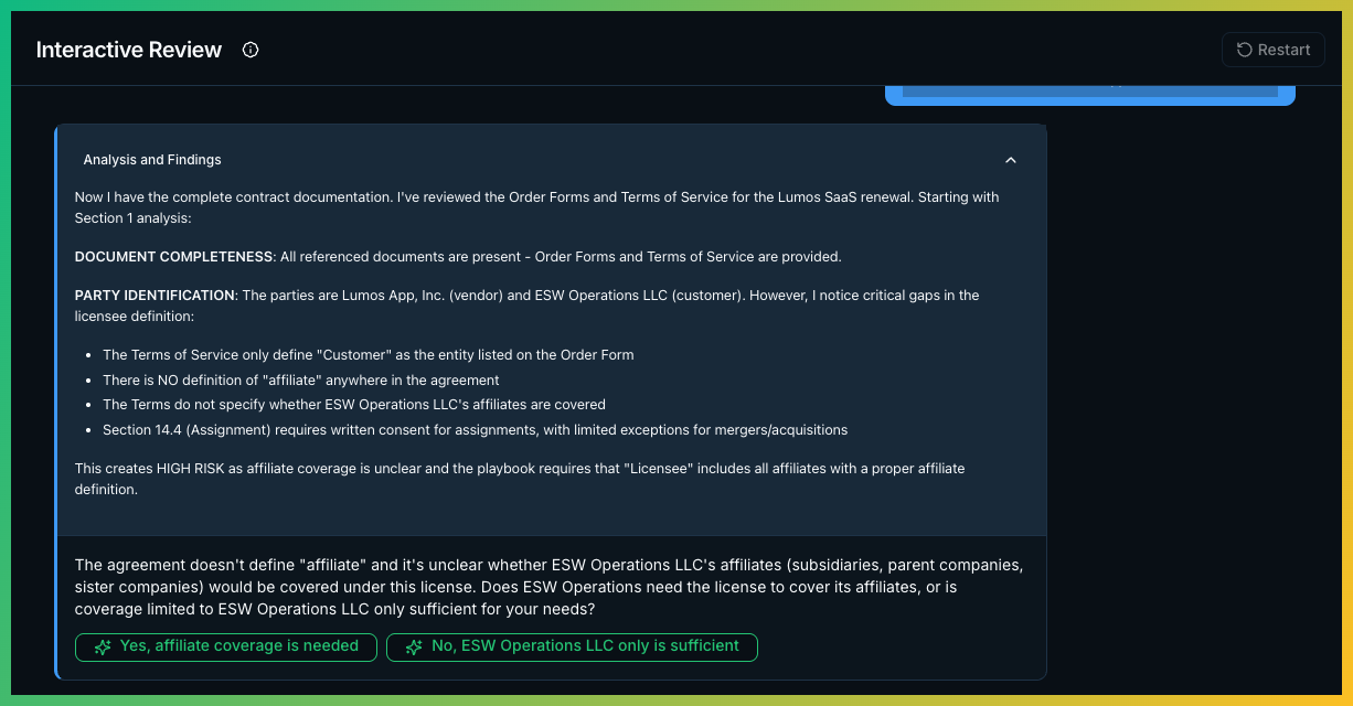 Enhanced Interactive Review