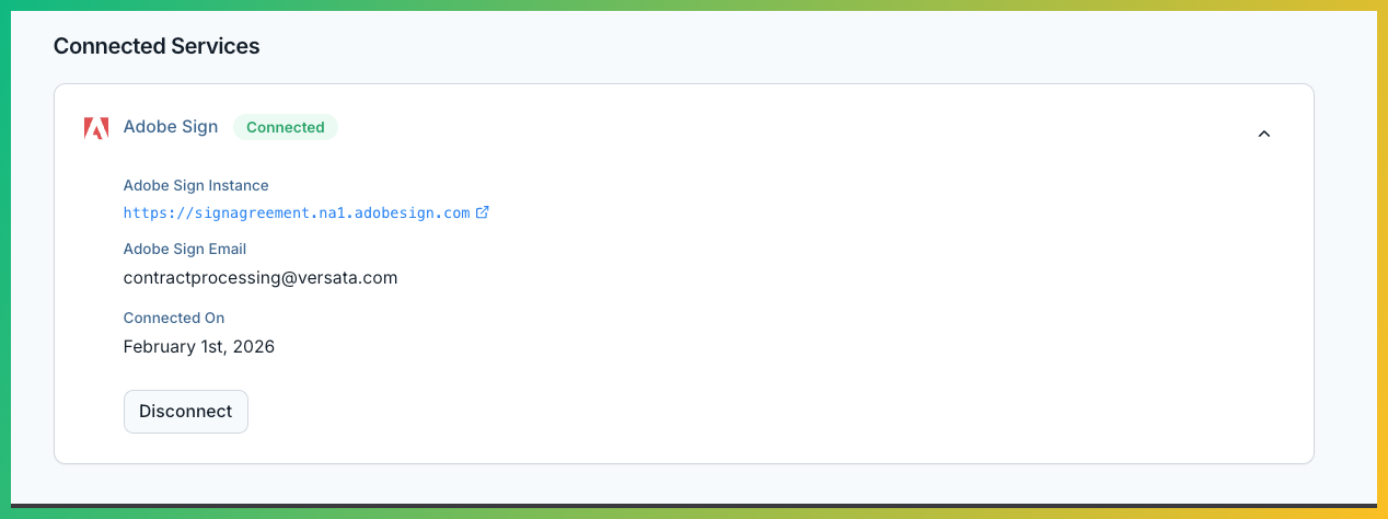 Adobe Sign Integration