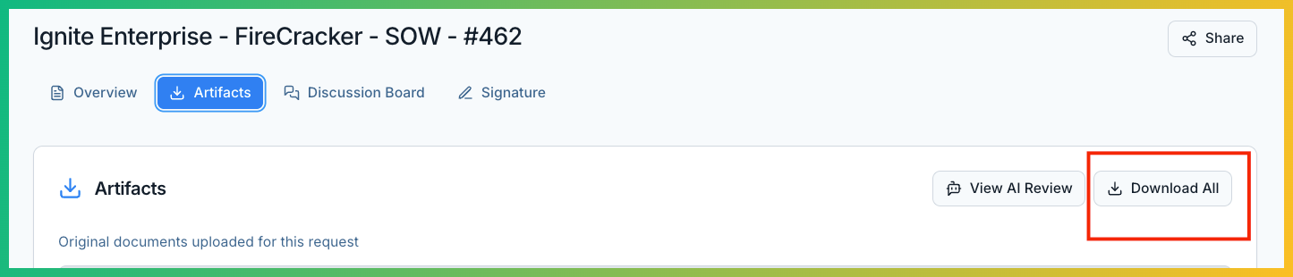 Download All Artifacts