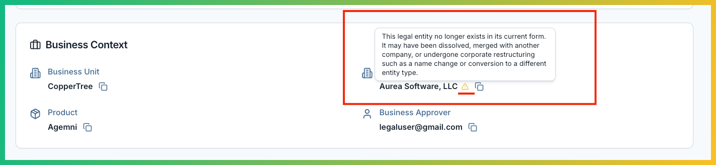 Inactive configuration indicator