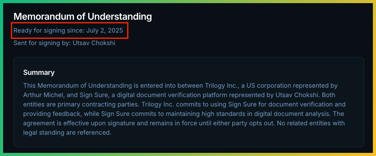 Accurate Ready Timeline